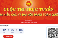 Về việc tham gia Cuộc thi trực tuyến tìm hiểu các kỳ Đại hội Đảng toàn quốc